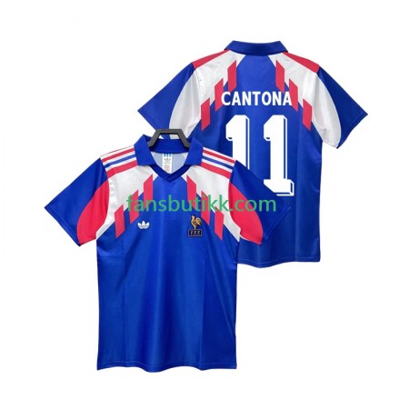 Fotballdrakt Frankrike CANTONA 11 Retro Hjemmetrøye 1990 Kortermet